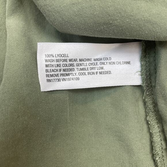 Isabel By Ingrid & Isabel Button-Front Belted Maxi Maternity Dress Green Size S - Picture 6 of 7